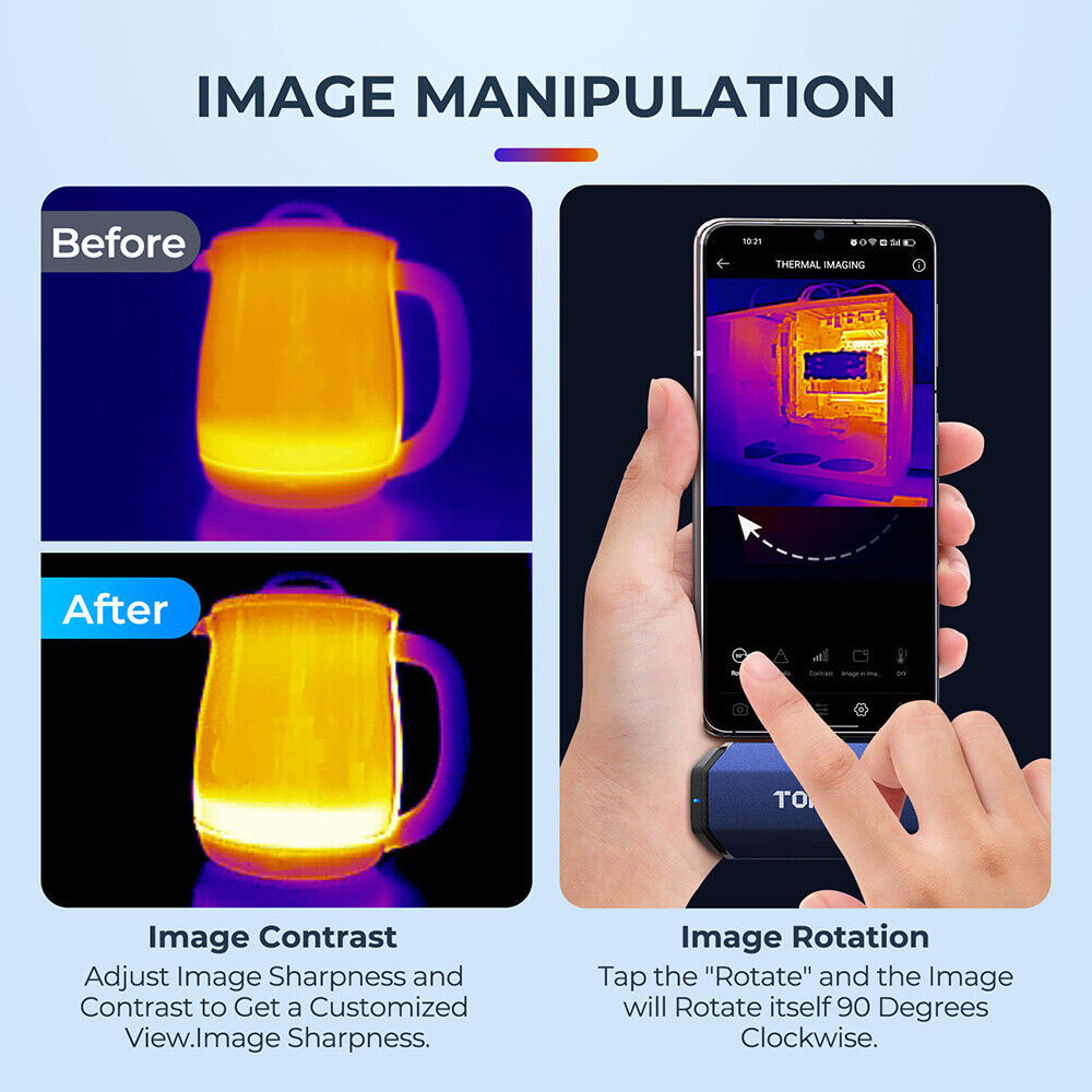 TOPDON TC001 Тепловизионная ка – обзор и цена Thermal Imaging Camera 256X192