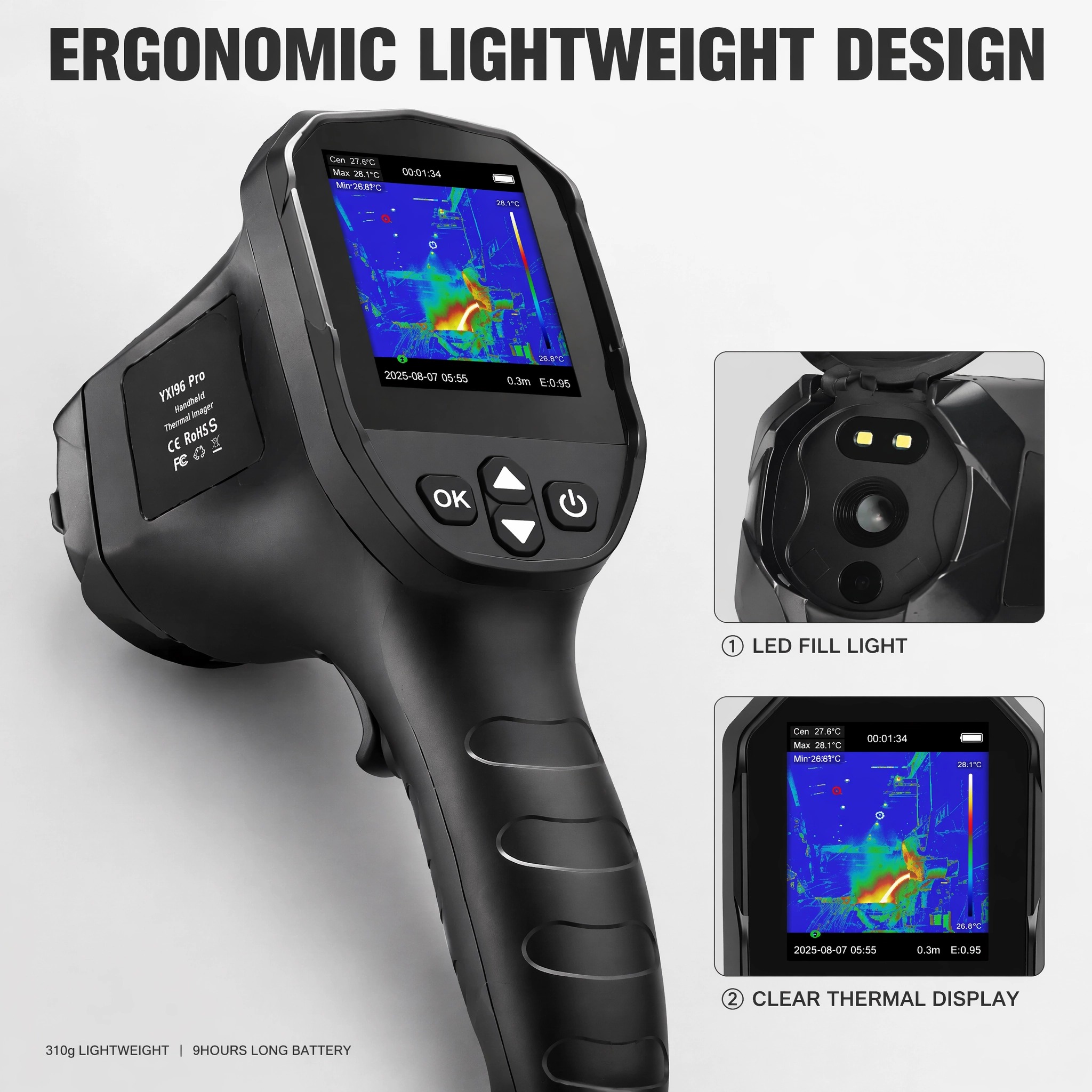 Портативный тепловизор HP-YXI9 – обзор и цена Nf 521 Thermal Imaging Camera